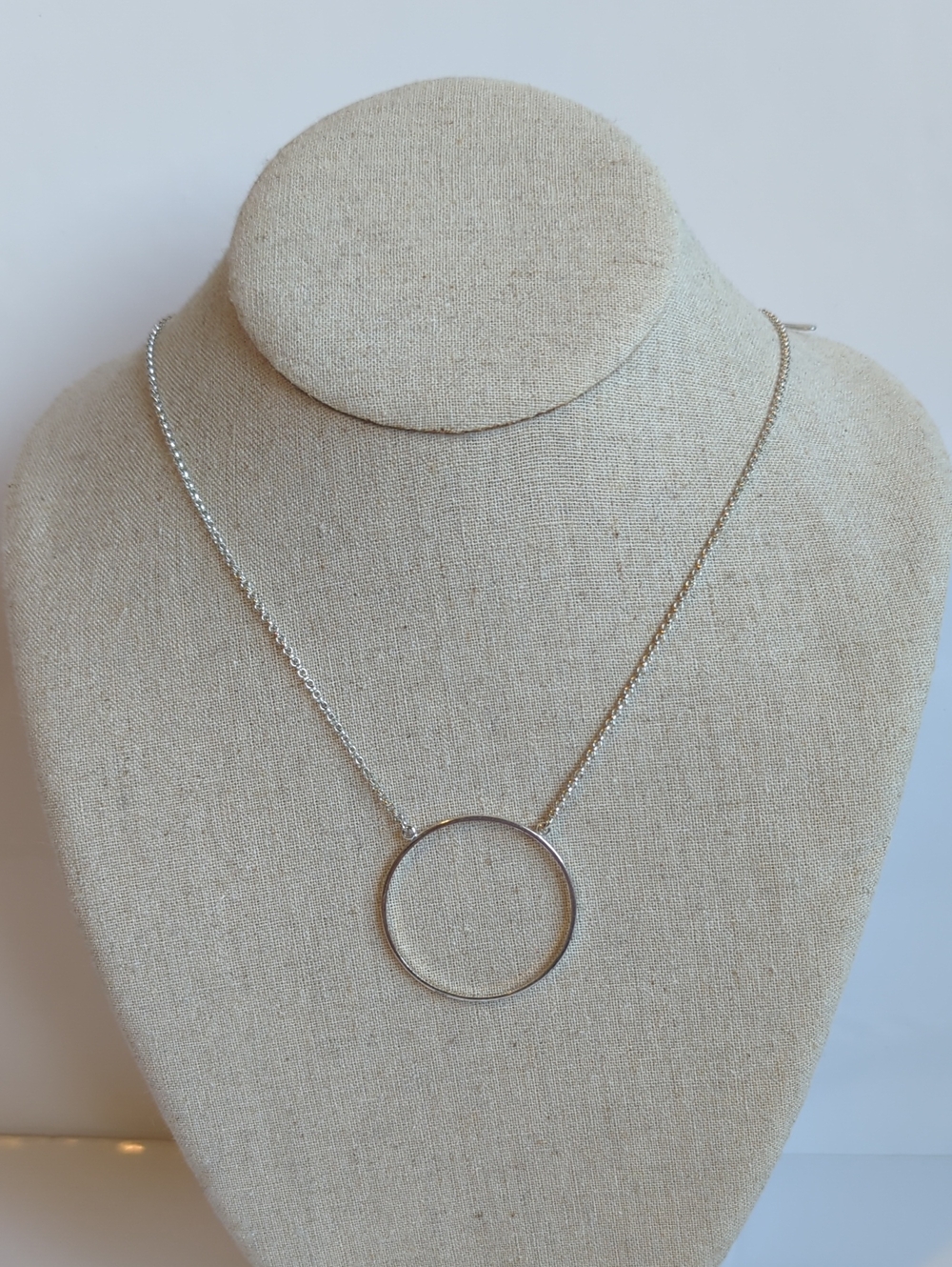 Silver Circle Pendant Necklace